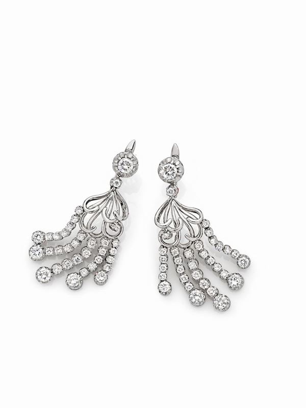 Orecchini in oro bianco e diamanti