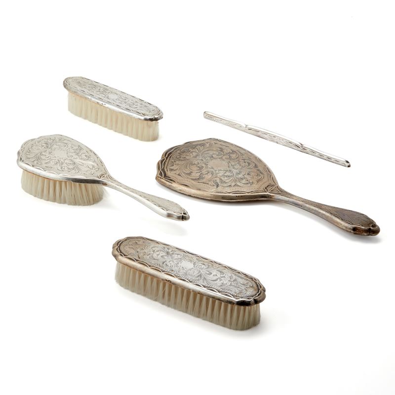 Servizio da toilette in argento