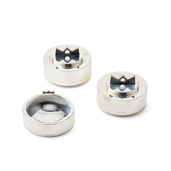 Faraone - Three Faraone silver paperweights