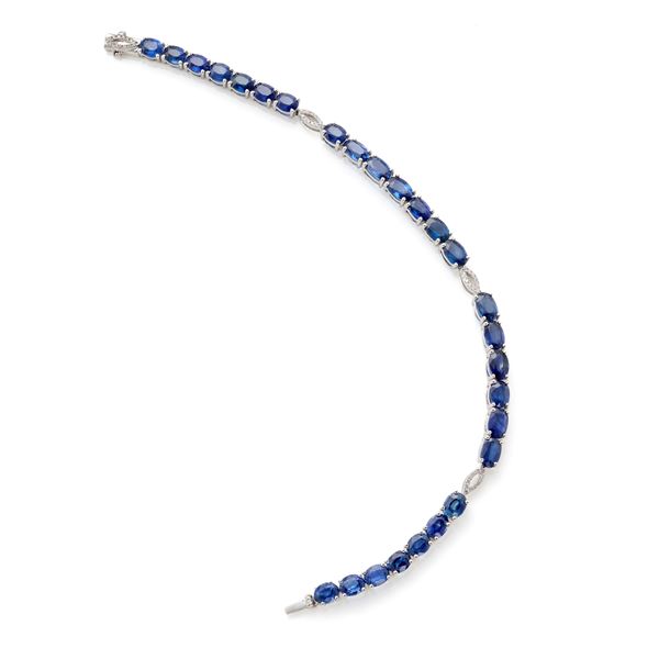 Bracciale in oro con zaffiri
