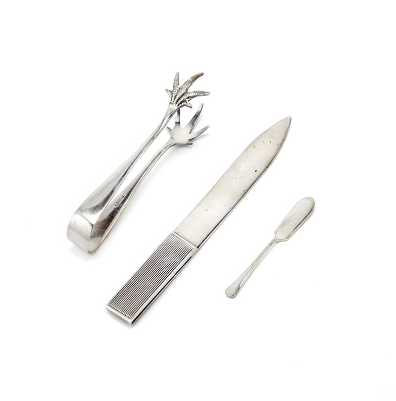 Lotto in argento e metallo argentato