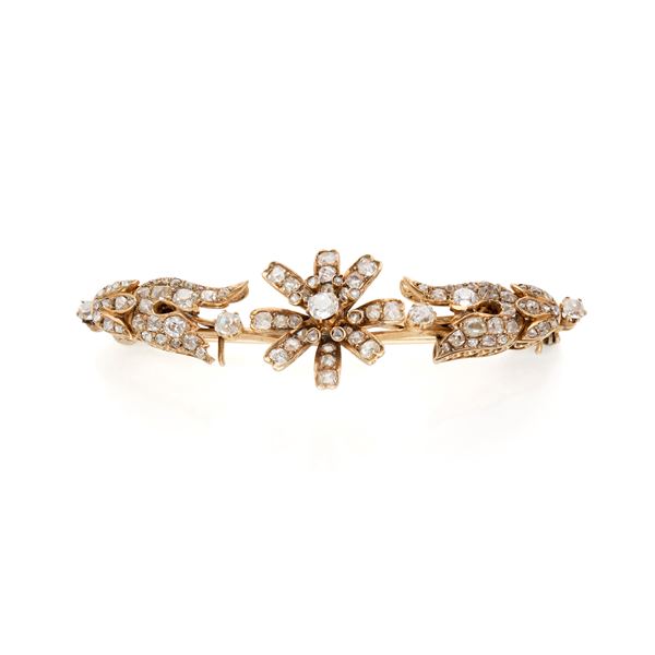 Spilla in oro con diamanti