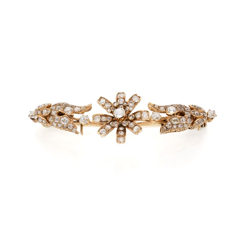 Spilla in oro con diamanti