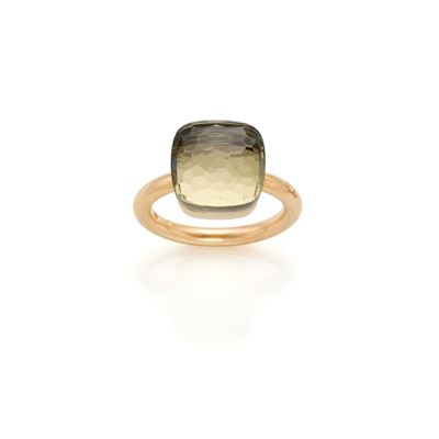 Pomellato, Anello “Nudo” in oro rosa 18 kt con prasolite sfaccettata
