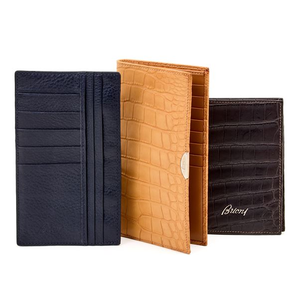 Tre portafogli Brioni