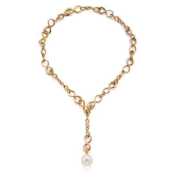 Collana in oro con perla