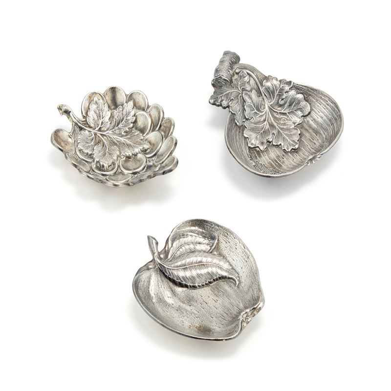 Tre coppe in argento firmate Gianmaria Buccellati