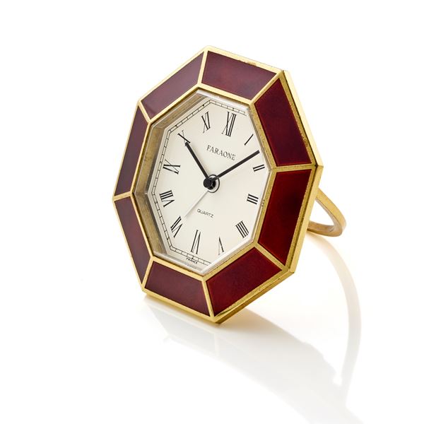 Faraone table clock  - Auction JEWELS AND WATCHES - Faraone Casa d'Aste