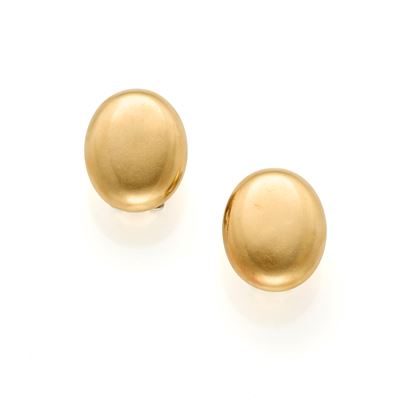 Orecchini a bottone, oro giallo 18 kt (8,59 g)