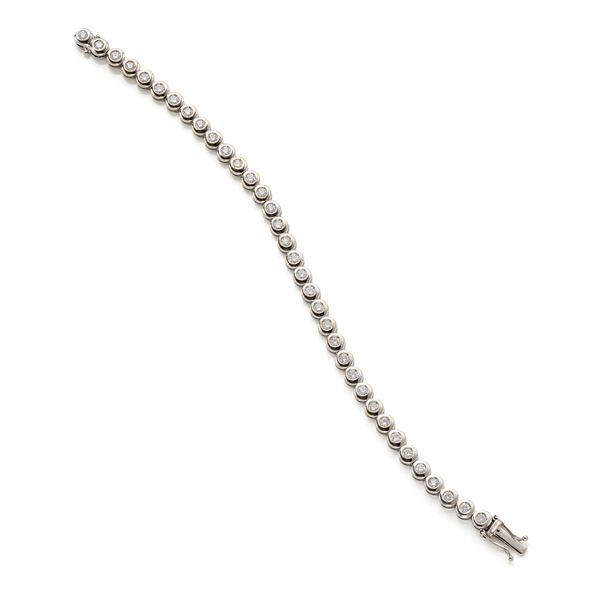 Gold bracelet with diamonds  - Auction Argenti, orologi e gioielli - Faraone Casa d'Aste
