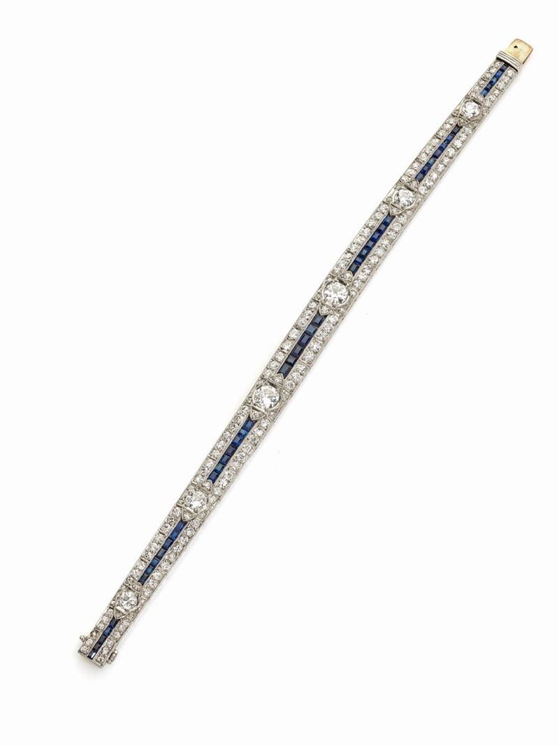 Bracciale con Diamanti e Zaffiri