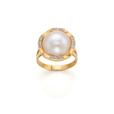 Anello in Oro Perla Mabè