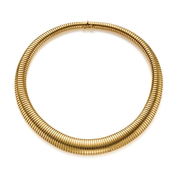 Collier tubogas in oro   - Asta Argenti, orologi e gioielli - Faraone Casa d'Aste