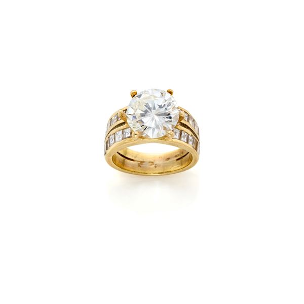 Gold ring with diamonds  - Auction Argenti, orologi e gioielli - Faraone Casa d'Aste