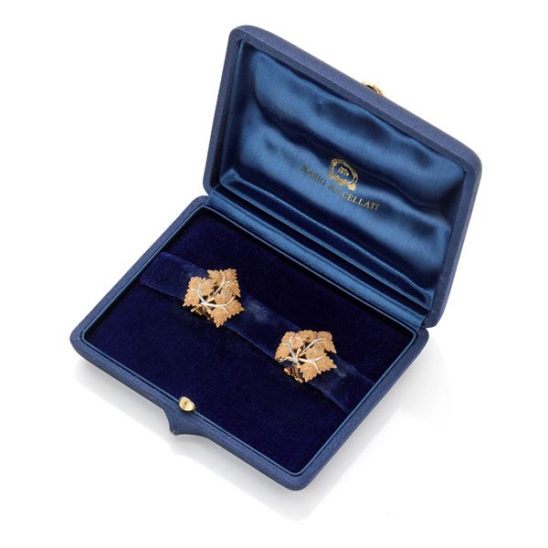 Mario Buccellati : Orecchini a M. Buccellati in oro   - Asta Argenti, orologi e gioielli - Faraone Casa d'Aste
