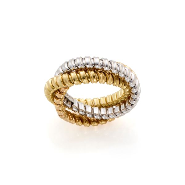 Gold tubogas ring  - Auction Argenti, orologi e gioielli - Faraone Casa d'Aste
