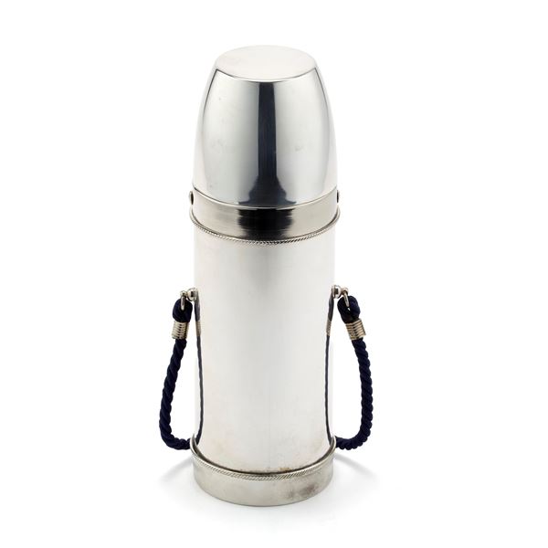 Silver-plated thermos  - Auction Argenti, orologi e gioielli - Faraone Casa d'Aste