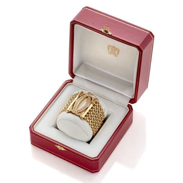 Cartier : Cartier gold Penelope bracelet with diamonds  - Auction Argenti, orologi e gioielli - Faraone Casa d'Aste