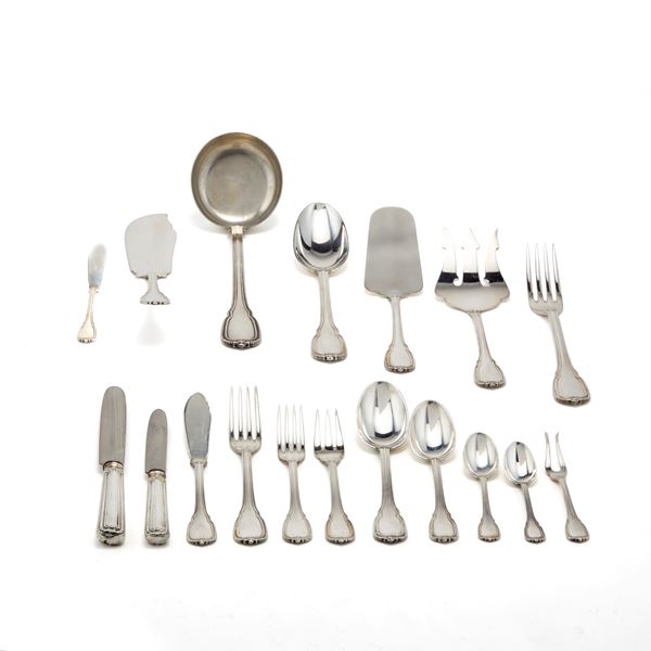 Silver cutlery  - Auction Argenti, orologi e gioielli - Faraone Casa d'Aste