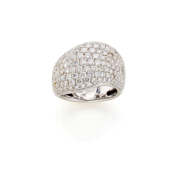 Gold ring with diamonds  - Auction Argenti, orologi e gioielli - Faraone Casa d'Aste