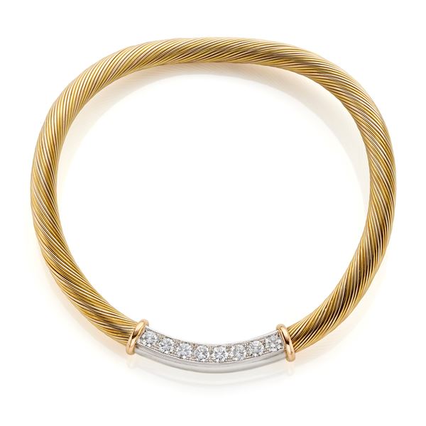 Collana in oro con diamanti  - Asta Argenti, orologi e gioielli - Faraone Casa d'Aste