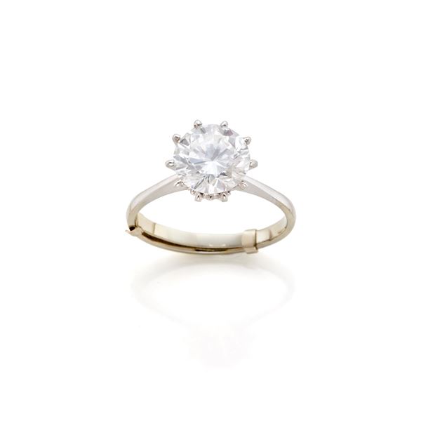 Gold ring with diamond  - Auction Argenti, orologi e gioielli - Faraone Casa d'Aste