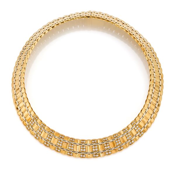 Collana in oro e diamanti  - Asta Argenti, orologi e gioielli - Faraone Casa d'Aste