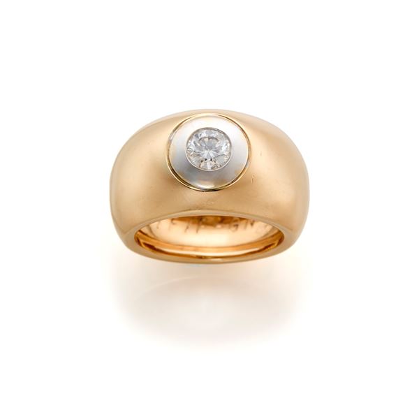 Pomellato : Gold Pomellato ring with diamond  - Auction Argenti, orologi e gioielli - Faraone Casa d'Aste