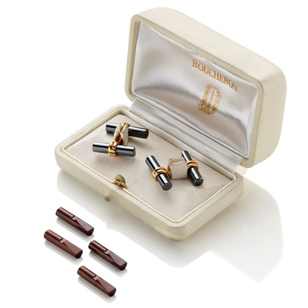 Boucheron gold cufflinks   - Auction Argenti, orologi e gioielli - Faraone Casa d'Aste