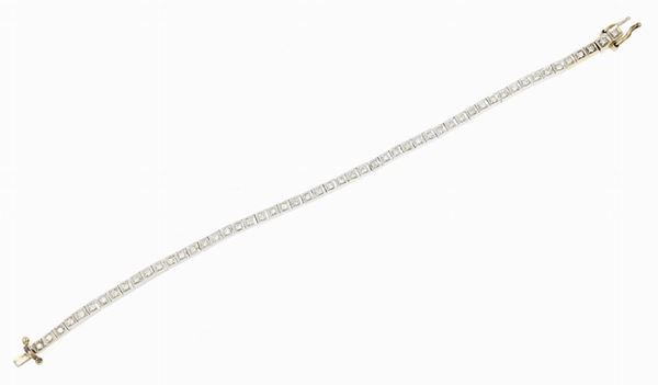 Bracciale tennis in oro bianco.  - Asta ASTA A TEMPO / ASTA N. 9 - Faraone Casa d'Aste