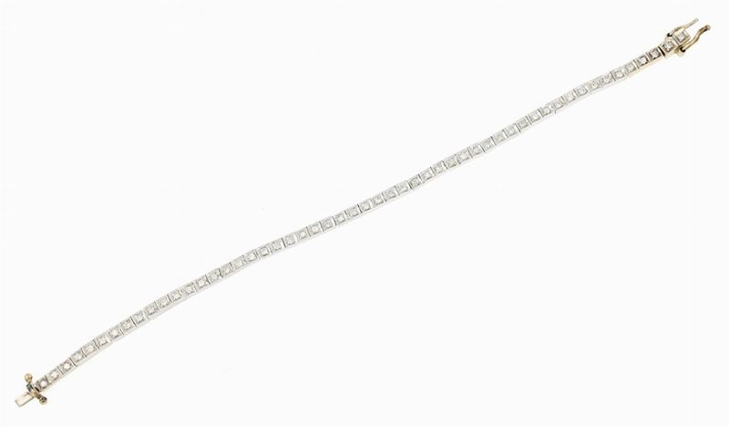 Bracciale Tennis in Oro Bianco.
