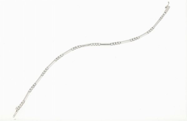 Bracciale in oro bianco e diamanti.