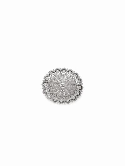 Spilla in Oro Bianco e Diamanti