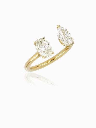 Anello Oro Giallo Diamanti Circa 1.70ct